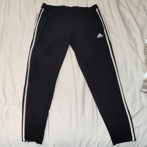 Adidas Women's Black Joggers with White Stripes